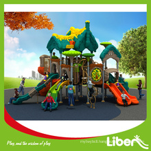 Children Outdoor Plastic Playground Equipment with Spiral Slides, Plastic Slides Type Outdoor Playground Equipment